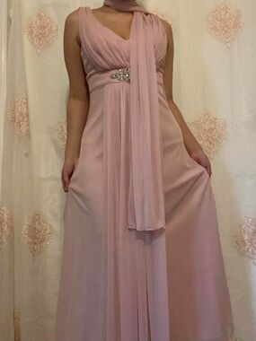 Dusky pink ethereal dreamy princess fairy maxi dress